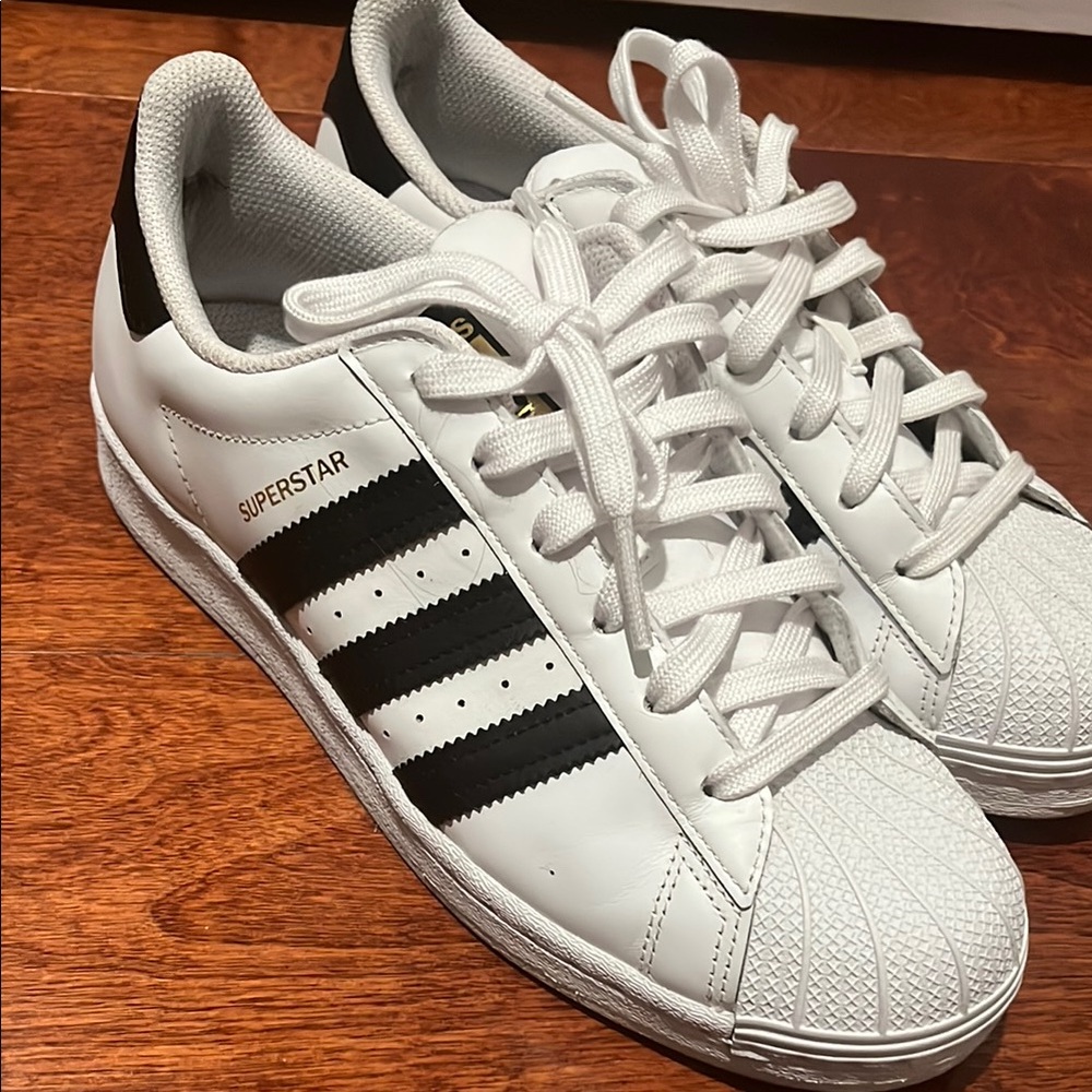 Adidas Superstar White with Black Stripes